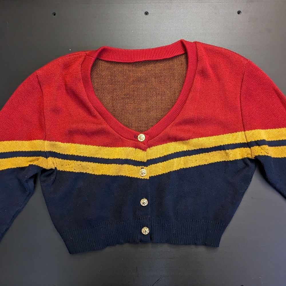 Marvel Corps Cropped Vintage Cardigan